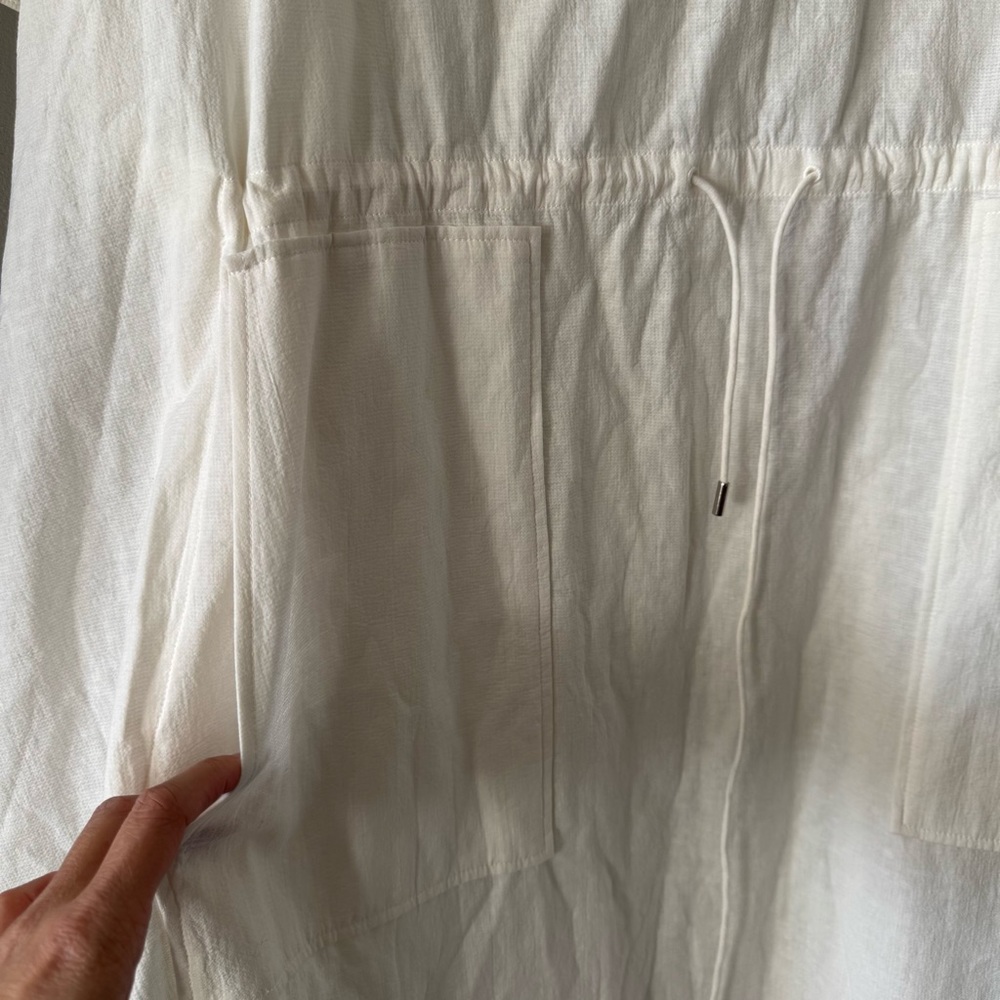 MM. Lafleur White Midi Dress with Pockets - Picture 9 of 12